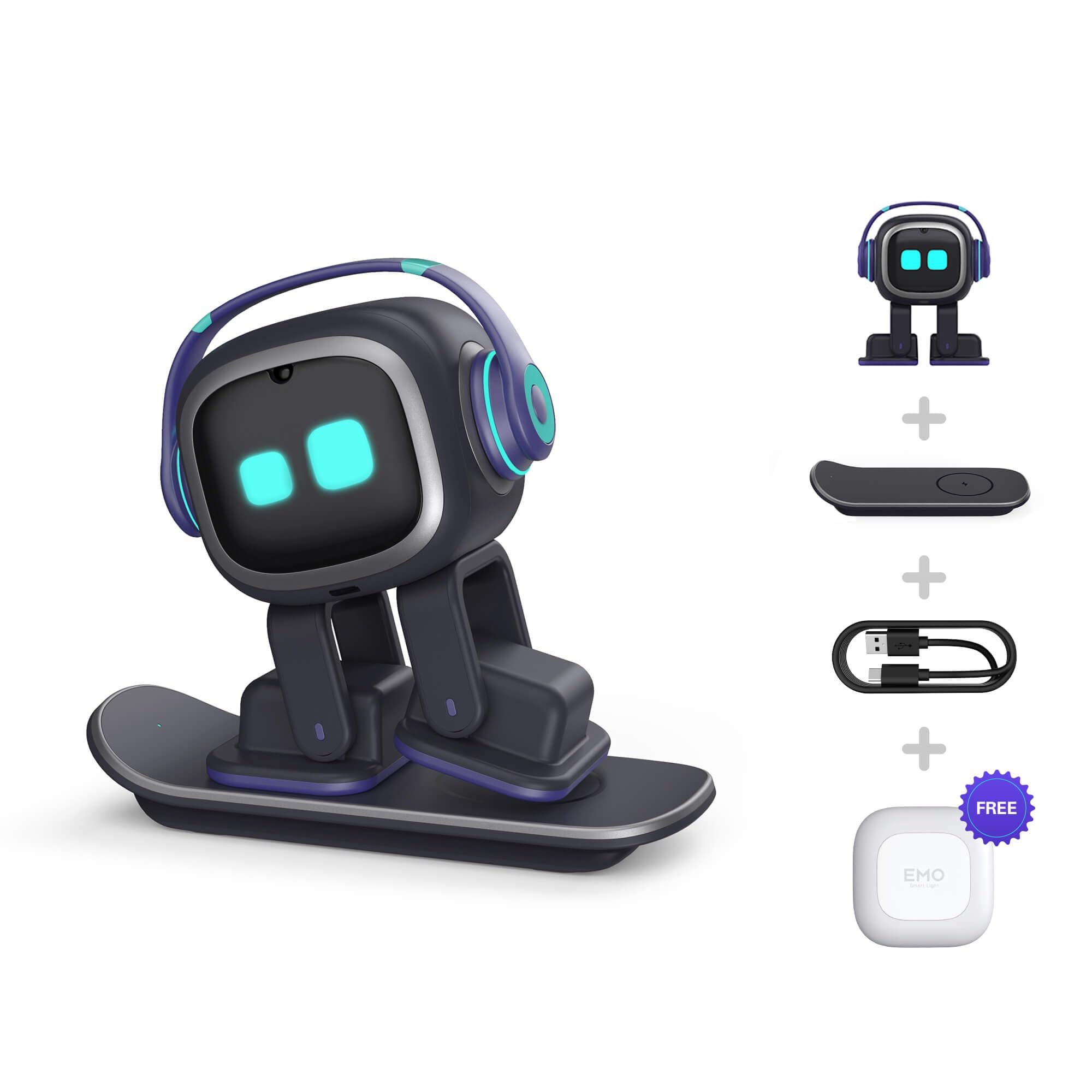 【極美品】EMO AI ロボット (Standard Skateboard) EMO Robot Desktop Pet Companion | AI-Powered Smart Robot with